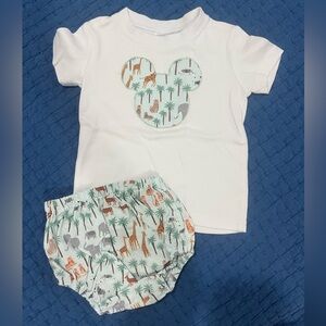 Pink Pelican Mickey Mouse Outfit Size 12 months